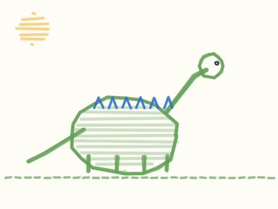 A crayon dinosaur