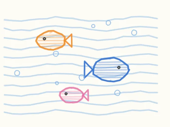 A crayon fish